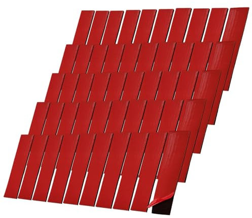 Makoto Nobu Plate Sticky Pads, 50 Pack Number Plate Fixing Self-adhesive Double Sided, Double Sided Sticky Pads for Car License(90 x 20 x 2mm)