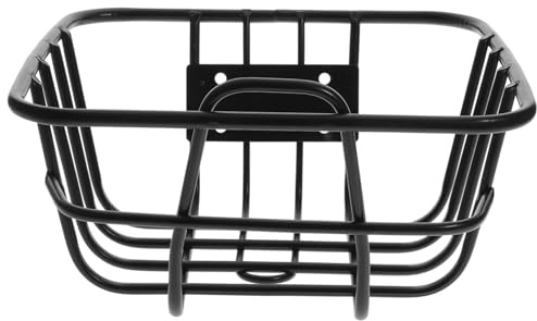 BESTonZON Cestino della Bici Anteriore in Ferro Nero per Manubrio, Robusto e Facile da Pulire, Capiente, Accessori Bici Elettrica Fat Bike