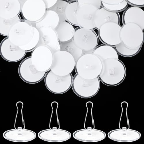 APLZGMG 40 Stück Weihnachten Selbstklebende Deckenhaken, Transparenter Scheibenhaken ohne Bohren, Kunststoff Wandhaken Dekorative Haken für Schlafzimmer, Badezimmer, Schlafzimmer Wand, Weihnachten