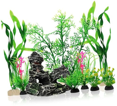 JDNH Zarte Aquarien, Landschaft, Kunstpflanze, Gras, Terrarium, Landschaft, Garnelen, Gras, Statue, Aquarien, Lebensraum, Dekoration, Unterwasserdekoration