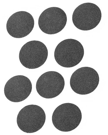 LRXIYODE 10 Stück Schwarze Ersatzköpfe Pediküre Fußfeiler Zubehör Langlebig Waschbar Kompatibel für Hornhautentfernung Fußpflege
