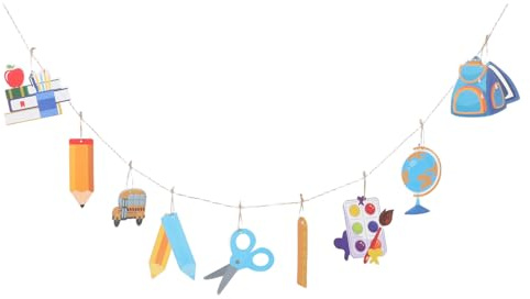 Gatuida 1 Set Girlandendekoration zum Schulanfang – Banner zum Aufhängen für den ersten Schultag – Willkommensparty-Hintergrund für Klassenzimmer, Kindergärten und Lehrer