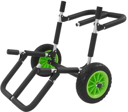 ARBGO Chariot de transport pliable pour planche de surf, avec 2 roues en polyuréthane et sangles de serrage, en aluminium, jusqu'à 100 kg, pour canoë, kaya et bateau gonflable