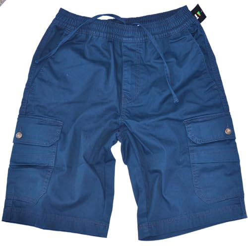 iKENNAS Herren Shorts Bermuda Cargo Pants Sommer Capri Kurze Hose Baumwolle