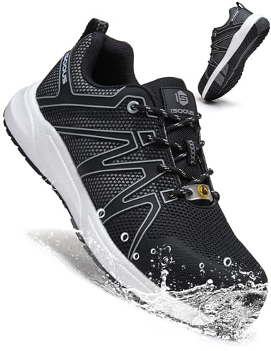 Zapatos de Seguridad Hombre Mujer S3S Zapatillas Seguridad Negro 40