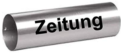 Zeitung Aufkleber für Zeitungsrolle in 15cm, 20cm oder 25cm EIN Schriftzug Aufkleber Zeitung 157/7/2 (20cm, Silber Glanz)