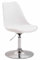 CLP Sedia Pranzo Regolabile Maverick In Polipropilene I Sedia Design Rosa Scandinavo Base Tonda In Metallo, Colore:bianco, Colore del telaio:cromo