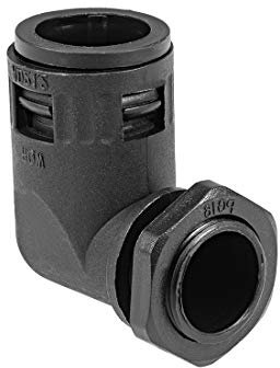 sourcing map Corrugated Tube Connector 90 Degree AD21.2 Conduit Hose Joint Clamps