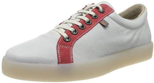 Softinos Herren REED595SOF Sneaker, Mehrfarbig (White/Lipstick Red 003)