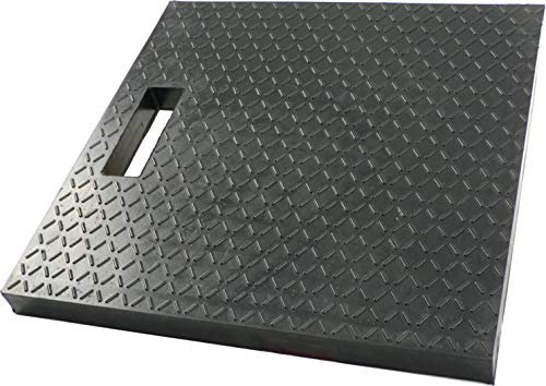 lasiprofi Unterleg-Schutzplatte aus Hartgummi, 400x400x30 mm, für Arbeitsmaschinen, Container, Gerüstbau, LKW mit Kranaufbauten