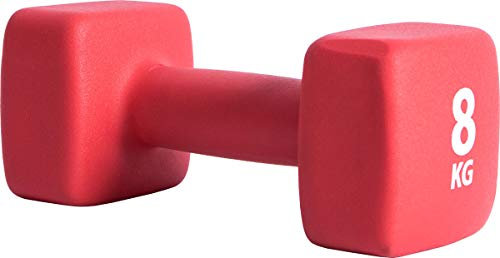 Pure2Improve Unisex-Adult Neopren-Hanteln, Rot, 8kg (Satz von 1)