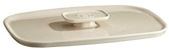 Emile Henry EH020052 Tapa para Plato para Horno, Cerámica, Arcilla Blanca