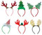 Feelava Weihnachten Stirnband,6 Arten Rentiergeweih Spaß Weihnachtsbaum Weihnachtsmütze Kopfbedeckung für Kinder Erwachsene,Weihnachtsfeiertag liefert Zubehör Gefälligkeiten