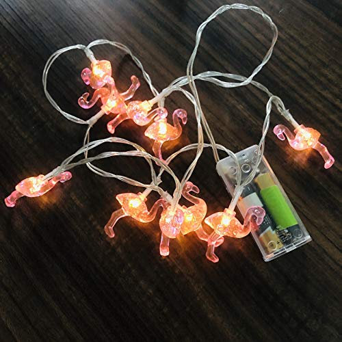 YoLight Guirlande Lumineuse pour Extérieur à 10-LED en Forme de Flamants Roses pour Jardins et Mariages Sur Thème Tropical Décoration (B-2m/10led)