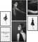 Papierschmiede® Mood Poster Set Fashion, Gerahmte Bilder (Rahmen: Material und Farbe wählbar), Wohnzimmer Deko Wandbilder Schlafzimmer, 2x A4 und 4x A5, Black and White Style Schwarz-Weiß