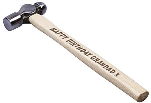MakeThisMine Martello/mazzuolo con stampa personalizzata, con nome a tua scelta e incide qualsiasi messaggio, regalo ideale per persone amate, papà, nonno, festa del papà, compleanno (palla Pein)
