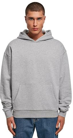 Build Your Brand Herren Kapuzenpullover Ultra Heavy Cotton Box Hoody, Farbe Grey, Größe 3XL