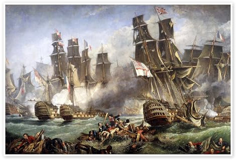 Die Schlacht von Trafalgar Poster von English School 30 x 20 cm Wandbilder Wanddeko