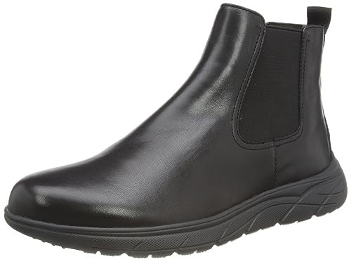 Geox U Portello, Stivale alla Caviglia Uomo, Nero, 43 EU