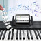 Huanmin Abnehmbare Klaviertastatur Notenetiketten, 88 Tasten Klaviertasten für Anfänger, Silikon Klaviernoten, Klaviertastatur Musikaufkleber für Kinder, Anfänger (Klassisch Schwarz)