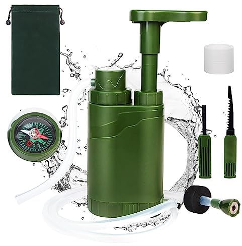 STURME Wasserfilter Outdoor, mit 2000L Filterkapazität I entfernt 99,99% aller Bakterien und filtert Viren, Partikel und Schwermetalle I Wasserfilter Outdoor Survival Wasserfilter Camping.
