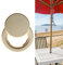 5-teiliges Sonnenschirm-Tisch-Einsatz, 5,1 cm, Kunststoff, Terrasse, Gartentisch, Sonnenschirm, Loch, Ringkappen, Set für Glas, Outdoor, Garten, Schwarz