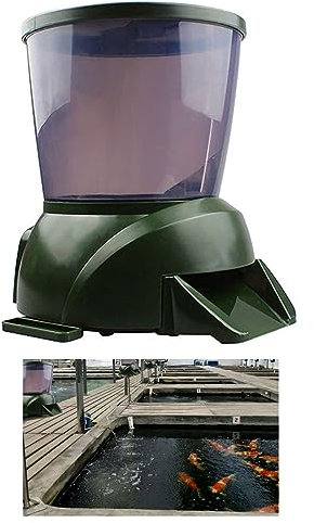 AFGSsm 4,5L Automatic Fishfeeder, Fish Feeder Futterautomat, Auto-Teich-Fischfutterspender, Automatischer Futterspender für Teichfische für den Außenbereich, Koi-Fische