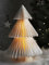 LED Papier Weihnachtsbaum Deko - 30 cm - Falt Tannenbaum beleuchtet zum Stellen Wiederverwendbarer Weihnachts Baum weiß