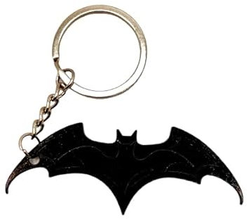 Generico Portachiavi Supereroi Nero Compatibile con Batman Supereroi Gadget Accessori Cavaliere Oscuro Bruce Wayne Gotham City Film Idea Regalo Fantasy Cosplay