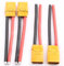 VISSQH 2 Paar (4 Stück) XT90H XT90 Männlich Weiblich Stecker XT90 Adapter mit Kabel100mm 10AWG Silikon Draht,xt90 stecker Kabel für RC Lipo Akku