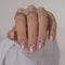 BTArtbox Press On False Nails - 32 Pcs Medium Stick On Nails for Women with 3D Sculpting Metallic Design, Supremely Fit Fake Nails with Glue in 16 Sizes, Bubble Cake