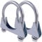 2 Pcs Heavy Duty Exhaust U-Clamps 52-102 mm Saddle Style Muffler U-Bolt Clamp, Stainless Steel