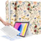 Wazzasoft Étui pour iPad 10e génération avec porte-crayon clavier 10,9 pouces, housse de tablette folio pour femmes et filles, adolescentes, motif floral kawaii, design unique pour Apple Funda pour