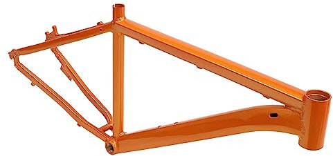 HINOPY Mountainbike Rahmen, 17 Zoll Alu E-Bike Falt Klapp Fahrrad Rahmen Interne Führung Rahmen Bicycle Frame für 26 Zoll Fahrrad (Orange)