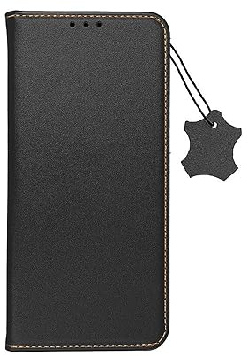 COFI 1453 Smart Pro Echt Leder Hülle Tasche kompatibel mit Samsung Galaxy S24 Schwarz