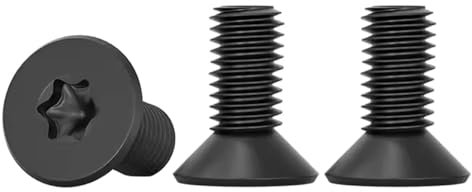 Drenky Vis à Tête Fraisée Noir M4 X 12mm - 20 Pièces Torx En Acier Inoxydable 304 - Filetage Complet Pour L'équipement De Machine Et Les Meubles à La Maison