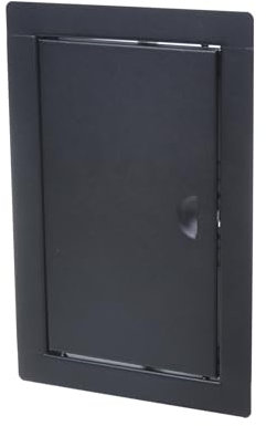 Aqbau® Revisionstür Schwarz Revisionsklappe Revision Metall Revisionsklappe trockenbau Wartungstür Schnappverschluß wartungsklappe trockenbau (Einbaumaß 20 x 30cm)