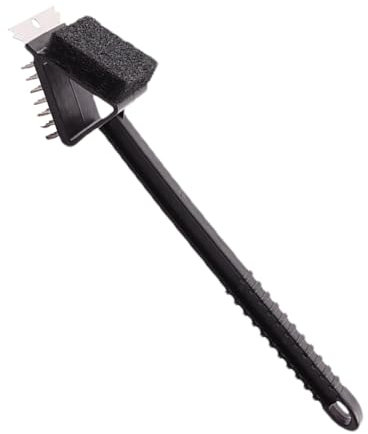 Cepillo de alambre de limpieza para barbacoa, kit de raspador de limpieza de alambre para barbacoa, kit de limpieza fácil y eficaz con raspador de barbacoa para todas las rejillas de parrilla