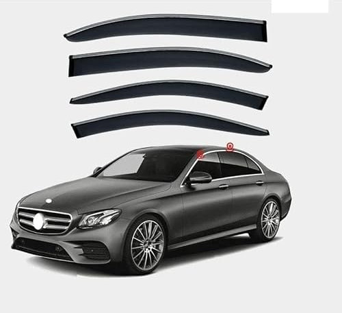 LICYAN Auto Windabweiser für Benz E-Class W211/W212/W213 2003-2017+,Visier Schutz Vent Markisen Unterstände Regenschutz Tür Ventvisor Auto Seitenfenster Abweiser Visiere