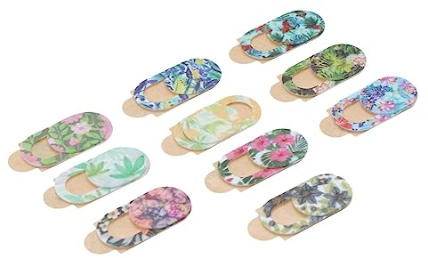 Homoyoyo 10pcs Phone Webcam Cover Laptop Privacy Sticker Selfie Camera Cover Patch for Mobile Tablet