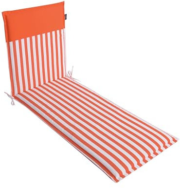 LILENO HOME Coussin pour chaise longue de jardin - 1 pièce - Chaise longue à roulettes - Corail uni - Coussin idéal pour chaise longue de jardin - 190 x 60 x 5 cm - Malt