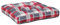 vidaXL Palettenkissen, Palettenpolster für Europaletten, Palettensofa Kissen Indoor Outdoor, Palettenauflage Sitzkissen, Rot Karomuster Stoff