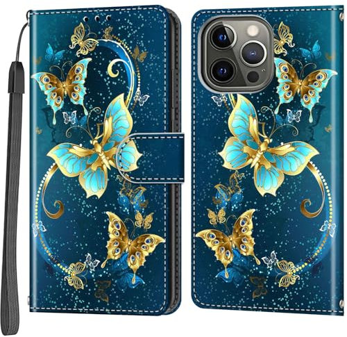 Salanheo Wallet Case for iPhone 13 Pro Max, Card Slots Magnetic Closure Shockproof Leather Flip Phone Case Compatible for iPhone 13 Pro Max