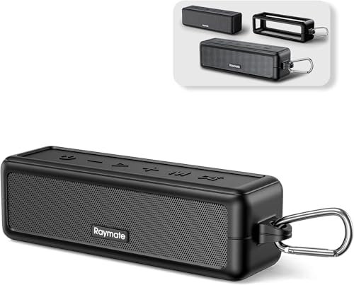 Raymate Altavoces Bluetooth, sonido estéreo de alta fidelidad con DSP, altavoz impermeable IPX7 de 30 W, Bluetooth V5.0, 1000 minutos de reproducción, altavoz portátil para el hogar, al aire libre,