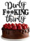 1 Stück Happy 30th Geburtstag Kuchen Deko Glitzer Schwarz Dirty Thirty Tortendeko Hallo 30 Prost auf 30 Jahre Geburtstag Cake Topper für Alles Gute zum 30. Geburtstag Party Kuchen Dekorationen