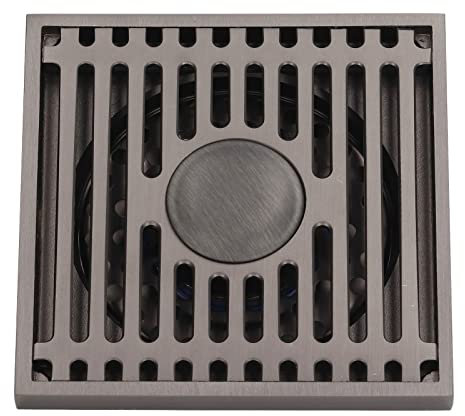 Bodenablauf,Duschabfluss Bodenablauf for die Dusche, Ablauf mit Schwerkraftfeder-Design, Bodenablauf-Set aus Kupfer mit großem Verdrängungsvolumen, Design mit Schwerkraftfeder for Badezimmer, Küchen