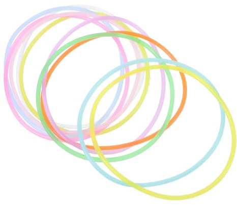 DEARMAMY Set Di Gioielli Da Discoteca Anni 80 Braccialetti in Silicone Neon Da 100 Pezzi Luminosi E Scuri Per Accessori Da Festa Da Donna