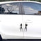 Engel und Teufel Silhouette aufkleber,Autoaufkleber Auto-Aufkleber,Vinyl-Dekoraufkleber, wasserdicht und farbecht,Decal,lustig car sticker (Schwarz,18cm x 7cm, 2 Stück)