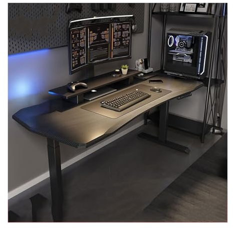 Home-Office-Schreibtisch Intelligenter elektrischer Hubtisch Heimschreibtisch Arbeitstisch mit anhebbaren Beinen Gaming-Schreibtisch Büro-Arbeitstisch PC-Tisch Studienleiterschreibtisch(140*70*72cm)