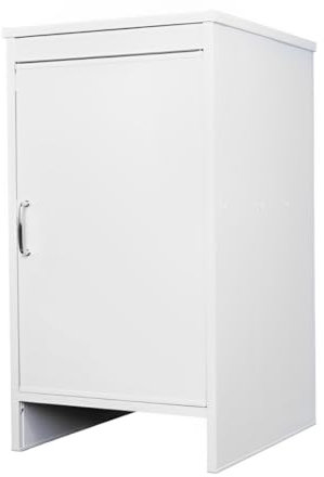 Negrari, Mobile Base in Resina PVC, Resistente all'umidità, Ripiano d'appoggio interno, Adatto per interni ed esterni, L45 x P50 x H85 cm, bianco